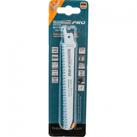 BORMANN Pro BHT6016 Λάμες Σπαθόσεγας Ξύλου με Καρφιά 5τεμ,Bi-Metal Γρήγορη Κοπή 4.2mm